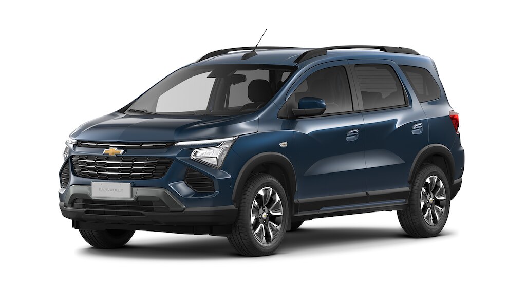Conheça o novo Chevrolet Spin 2027 na versão Premier e na cor Azul Boreal